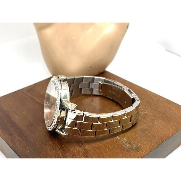 Michael Kors Women's Watch MKO-1050 Quartz Rose Dial Silver Stainless Steel 38mm - Picture 8 of 13